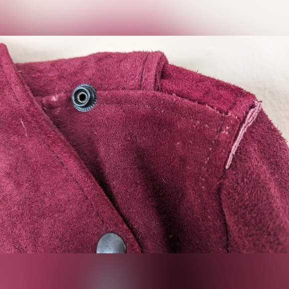 Free People x Understated 100% Leather Moto Jacket, Red/Wine/Burgundy (SIZE XS) - Picture 15 of 16